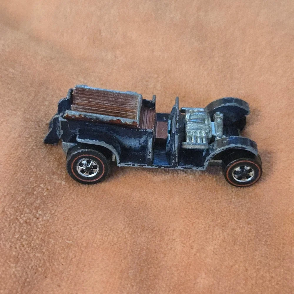 VTG Hot Wheels Paddy Wagon Blue Diecast Model Car 1969 Redline Hong Kong No Roof